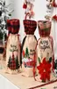 Şarap Şişesi Kapağı Çarpışa Ekose Torba Ev Tatil Noel Dekorasyonu Kırmızı Şarap4128418