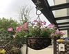 Pół okrągłego żelaza wiszącego stojaka na kosza kwiatowy lustrz heavy metalowy ogród ogrodowy uchwyt na rośliny roślin taca Antique retr3424851