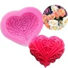 Formy do pieczenia różowe 3D Love Roses w kształcie serca silikonowa forma kremówka