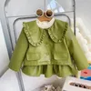 Set di abbigliamento ragazze Autunno primaverile bambini in pelle finta eux abiti per bambini per bambini abiti con gonna dolce