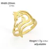 Hip Pop Wolf Head Stainless Steel Women Men Vintage Punk Rock Animal Open Wide Finger Ring Fashion Jewelry Wholesale