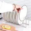 Kitchen Storage Drain Rack Household Single-layer Stainless Steel Cabinet Small Tableware Dish