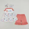 Clothing Sets Summer Wholesale In Stock Cute Embroidery Farm Boutique Outfits Kids