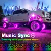 Dekorativa lampor RGB LED Rock Lights för Jeep Off-Road Truck Boat Music Sync Undergolw 4/6/8/10/12 I 1 Remote App Control Car Chassis Light T240509