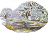 Promotionele patronen kruissteek geteld stof doe -het -zelf borduurkit beginner naaimuur ambachten landschap winter schilderen huis december 6225846