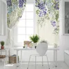 Gordijn Handgeschilderde bloemplant Wisteria Wisteria Raam woonkamer keukenpaneel black-out gordijnen voor slaapkamer