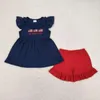 Clothing Sets Baby Girls Outfits Summer Toddlers Stripe Wholesale Boutique Short Sleeves Top Shorts Kid Clothes