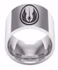 Säljer Jedi Symbol Graved Par Movie Ring Polished Stainless Steel High Ring Film smyckesgåva för Men7120074
