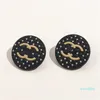 Earrings Black Round Earring Women Designer Stud Earrings Fashion Women's Love Jewelry Brand Earrings Wedding Party Gift Jewelry Wholesale