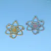 Colares pendentes 3pcs/lot atom science charme para jóias para fazer jóias para colar de aço inoxidável fornecedor de artesanato diy artesanato