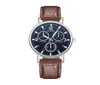 New Fashion Faux Leather Women Mens Watches Three dial Design Analog Quarts WristWatch Cool Numeral Casual Clock Watch1200244