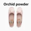 Designer Professional Dance Chaussures Femmes Chaussure Sandales plates Paris Ballet Fashion Satin ballerinas mm plateforme Bowknot Bouche peu profonde Sandales plates simples