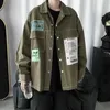 Mens Denim Jacket Loose Black Male Jean Coats Shirt Spliced Japanese One Piece Low Price Korean Clothes of Fabric Korea 240514