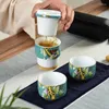 Teaware sets Creative Portable Travel Ceramic Tea Set één pot Two Cup -cadeau
