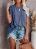 Womens T -shirt shortsleeve blus Lous Crewneck Ladies Casual Summer Tunic Tops 240506