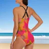 Damen Badebode Burst Art Badeanzug abstrakte Herzen Drucken Sie einteilige Monokini Sexy Trendy Bath Beach Kear Plus Size