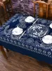Tableau de nappe Wuzhen Blue imprimé cire de cire Tissu teint en coton TV Café à l'épreuve de la poussière