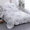 Sängkläder set lapptäcke quilt set 6st Frosted tyg bomullsfylld kudde fall maskin tvättbar bekväm hemtextil