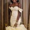 Robe de mariée de paillettes de perles africaines