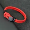 Charm Armband Ny roman Men Rope Armband Double Layer 4mm Nylon Cord Chain Braclet 3 Storlekar Lucky Red Thread Pulseria Gift For Him Tillbehör Y240510