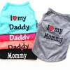 Mode Pet Puppy Zomershirt Kleine Dog Cat Depel Kleding Mama Daddy Vest T -shirt 5 kleuren WMSLW Winjf