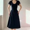 Womens Dress 2024 New Belt Design with Flying Sleeves and Waist Closing Long Dress for Women clothes women designer dress maxi dress dresses fashion H9Y8