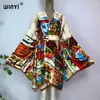 Bohemian imprimé auto-celté en liberté d'été élégant tunique de plage gratuite kimono femmes street warans décontracté robe maxi