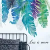 Wallpapers Nordic Ins Wind Plant Palm Leaf Wall Sticker Bedroom Living Room Minimalist Aesthetic Decoration Self-adhesive PVC