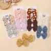 Hair Accessories 4Pcs/Set Baby Sweet Bows Hair Clips Gift Girls Delicate Print Hairpins Kids Hair Accessories Toddler Dress Hairgripe Headwear