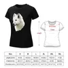 Women's Polos White Swiss Shepherd Stunning Dog T-shirt Cute Clothes Aesthetic Clothing Summer For Women