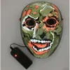 Mask Halloween Dress Luminous 3D Led Up Props Dance Party Cold Light Strip Ghost Masks Support Customization 0922 s