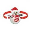 Appareils pour chiens Autocollant en tissu Style Nrages arcs réglables Small Cat Bowtie Snowman Santa Claus Accessoires pour chiens