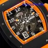 Lastest RM Wrist Watch RM030 Automatisk mekanisk klocka RM030 Ceramic Orange Storm Limited Edition Fashion Leisure Sports Wrist