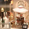 Architecture / DIY House Mini Doll House Puzzle Furniture Assembly Modèle DIY Small Kit Making Room Toys Fabriqué à la main