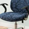Couvercles de chaise en spandex coton rond à imprimé extension de haute qualité fleur de haute qualité Jacquard Elastic Seat Dust Protecteur