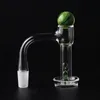 Beracky Berged Edge Full Weld Clear Grid Bottom Terp Slurper Quartz Banger 20 mm Od avec perle en verre vert Section pour les riches à eau DAB