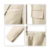 Ivory White Suits Men 3 Peças Moda Slim Fit Blazer Vest Pants Definir Tuxedos formais de casamento comercial para homens roupas casuais 240513