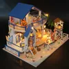 建築/DIYハウスミニチュアDIYドールハウス木製ミニチュアハンドメイドドールハウス家具キット子供用の手作りのおもちゃガールギフト伝説の青い海