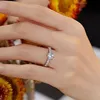 Charming D Color Moissanite Ring Jewelry 925 Sterling Silver Pass Test 1ct Moissanite Diamond Ring for Girls Women Nice Gift Size 5-11