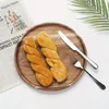 Plates Acacia Wood Tray Fruit Tea Barbecue Dinner Household Bread Dim Sum