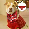 Appareils pour chiens Christmas pour animal de compagnie Bandana Holiday Triangular Scarf Momeny Bib Towel