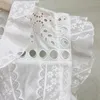 Sukienki robocze w pasujących zestawach elegancki zestaw damski 2024 Summer Flower Lace pusta haftowa biała oddychająca top A-Line Cake Spódnica