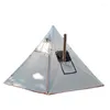 Tentes et abris 2 mètres de haut de haut en plein air camping hexagonal sauvage chimney bois grand pyramide poêle tente simple couche n'a que la coquille extérieure