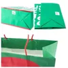 Green Handle Christmas Wrap With Red Kraft Bags Stripe Snowflake Print Xmas Gift Paper Bag Sweets Candy Pouch DBC P1128