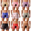 Underbyxor herrar gay sissy underkläder kvinnor sexiga crotchless boxer trosor trosor genomskinliga ren stretchiga shorts underkläder