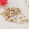 Window Stickers 100pcs Rustic Wood Wooden Love Heart Wedding Table Scatter Decoration Crafts DIY Decor 2024