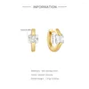 Hoop kolczyki Boako 925 Sterling Srebrny Kolorowy kryształ dla kobiet Trend Fashion Ear Buckle Wedding zaręczynowy Prezent biżuterii
