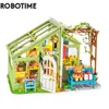 Architettura/casa fai -da -te rolife fai da te incontro primaverile casa bambola con mobili per bambini in miniatura da bambola in legno kit giocattolo giocattolo dg154