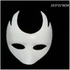 Wit gezicht Ongevoelde vlakte/blanco feestmaskers papier pp masker DIY Dancing Christmas Halloween Masquerade