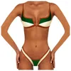 Swimwear Women's Vintage Retro Bikini Patchwin MAINTRAWS BRÉSILIENNE FEMME MICRO MICRO V-BAR BATHING SUITS TRAJE